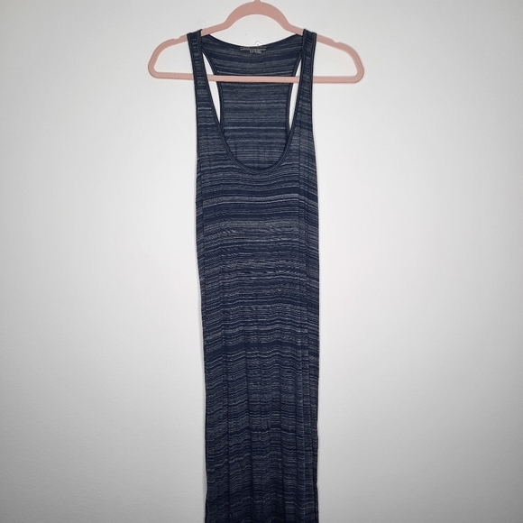 Vince Blue Space Dye Racerback Maxi Dress L - Picture 2 of 6